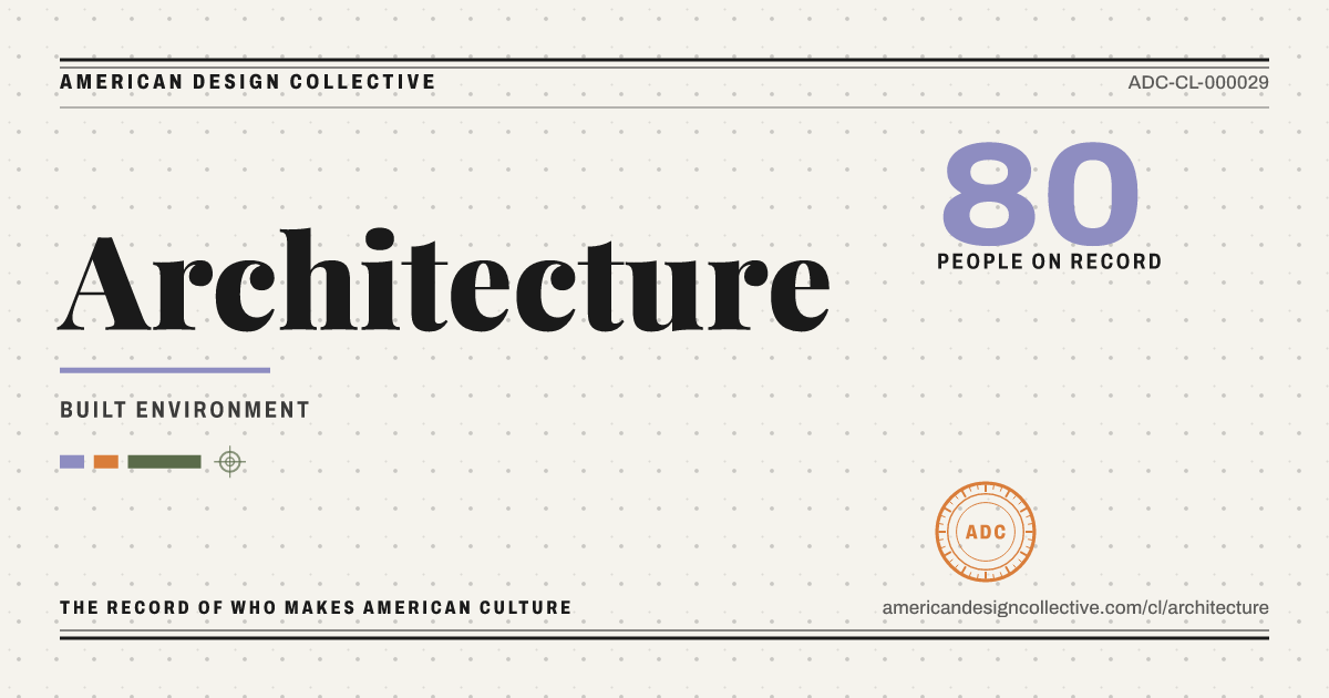 Registry card for Architecture: the ADC seal, Architecture, and how much is on record.