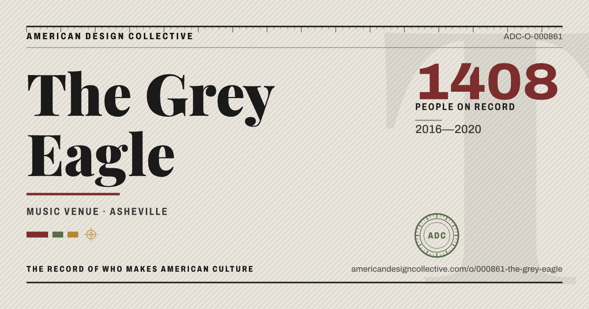Registry card for The Grey Eagle: the ADC seal, The Grey Eagle, and how much is on record.