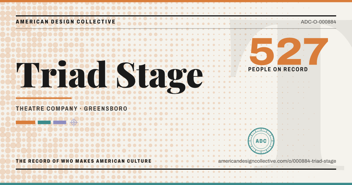 Registry card for Triad Stage: the ADC seal, Triad Stage, and how much is on record.