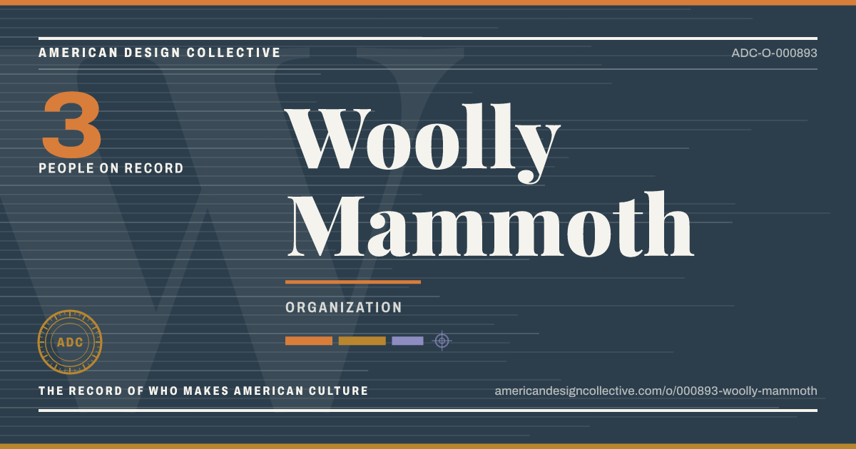 Registry card for Woolly Mammoth: the ADC seal, Woolly Mammoth, and how much is on record.