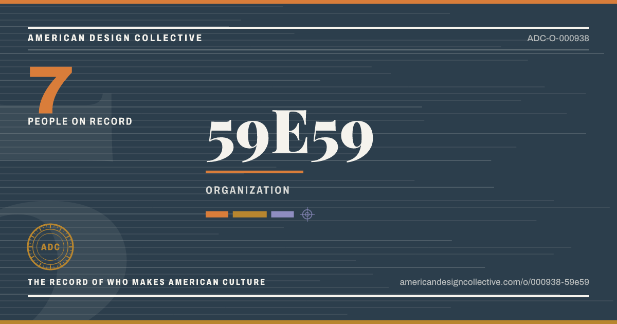 Registry card for 59E59: the ADC seal, 59E59, and how much is on record.