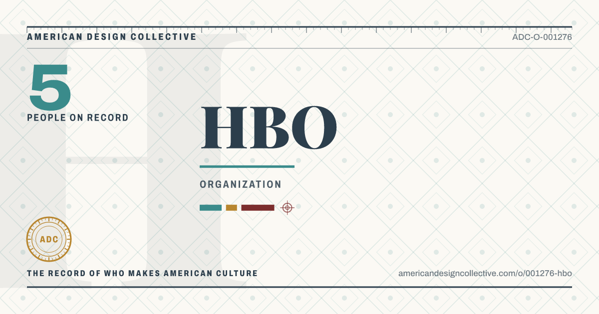 Registry card for HBO: the ADC seal, HBO, and how much is on record.