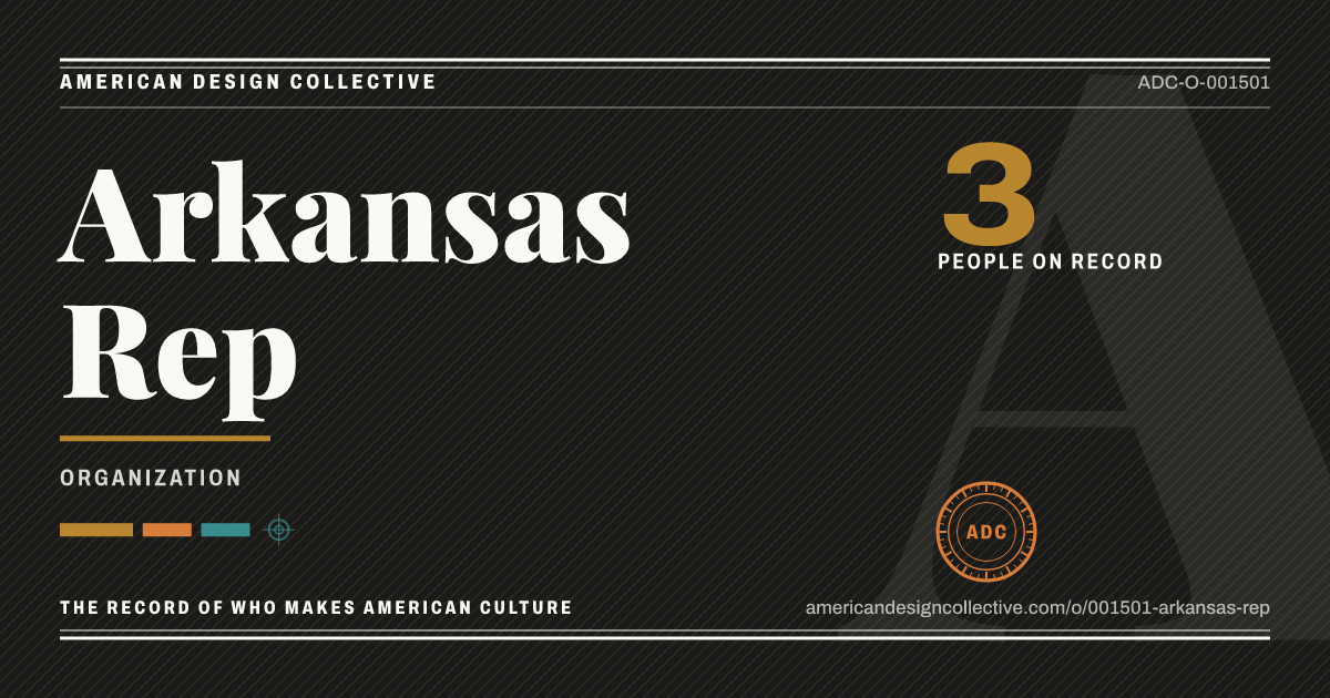 Registry card for Arkansas Rep: the ADC seal, Arkansas Rep, and how much is on record.