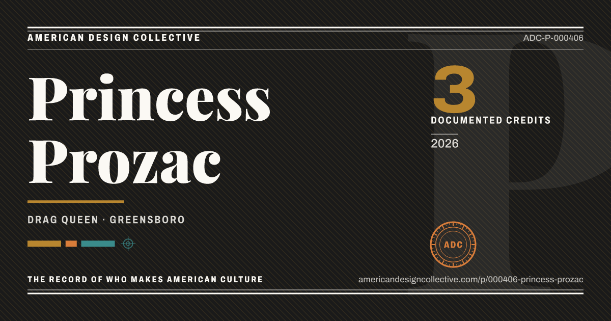 Registry card for Princess Prozac: the ADC seal, Princess Prozac, and how much is on record.