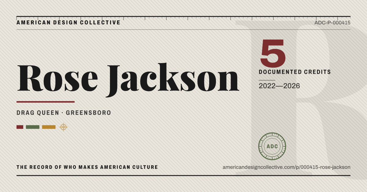 Registry card for Rose Jackson: the ADC seal, Rose Jackson, and how much is on record.
