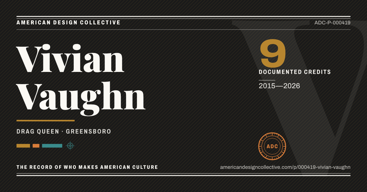 Registry card for Vivian Vaughn: the ADC seal, Vivian Vaughn, and how much is on record.