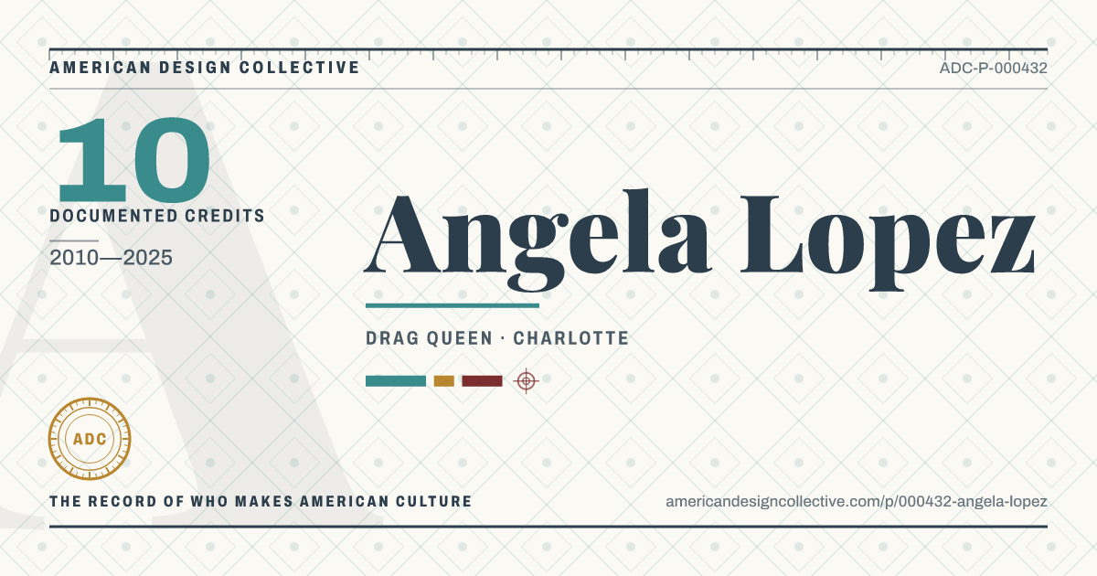 Registry card for Angela Lopez: the ADC seal, Angela Lopez, and how much is on record.