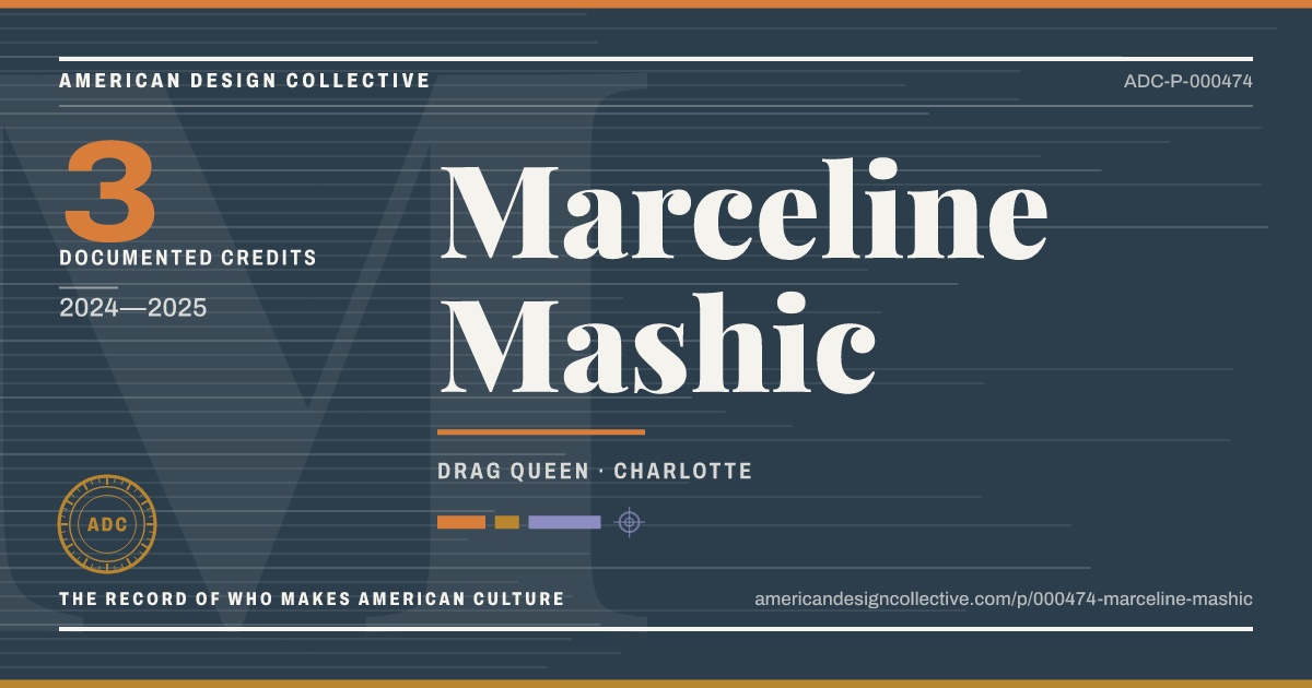 Registry card for Marceline Mashic: the ADC seal, Marceline Mashic, and how much is on record.