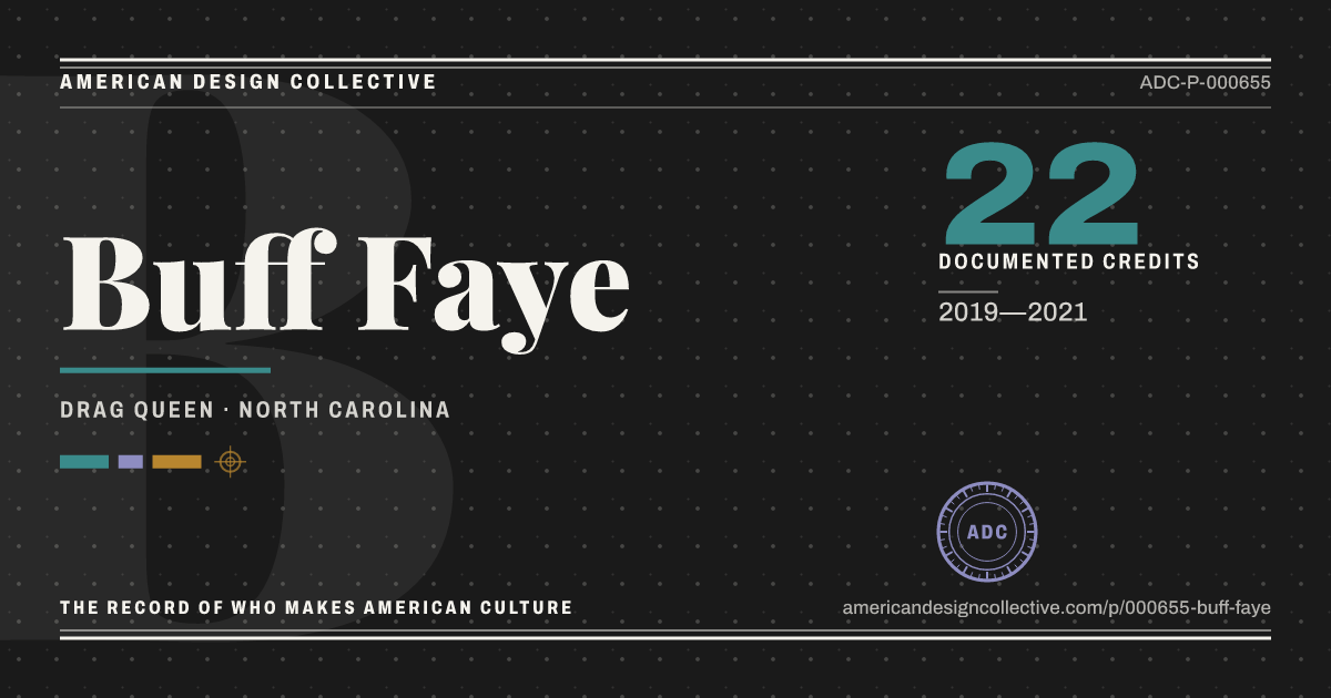 Registry card for Buff Faye: the ADC seal, Buff Faye, and how much is on record.