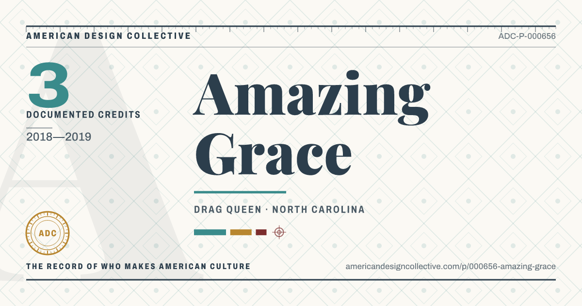 Registry card for Amazing Grace: the ADC seal, Amazing Grace, and how much is on record.