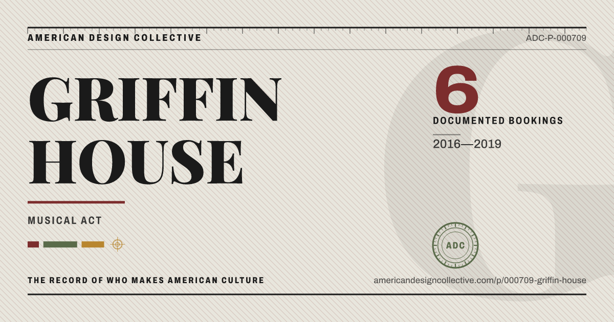 Registry card for GRIFFIN HOUSE: the ADC seal, GRIFFIN HOUSE, and how much is on record.