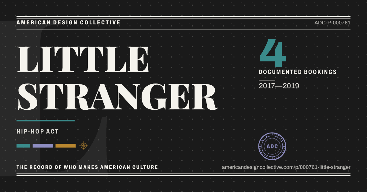 Registry card for LITTLE STRANGER: the ADC seal, LITTLE STRANGER, and how much is on record.