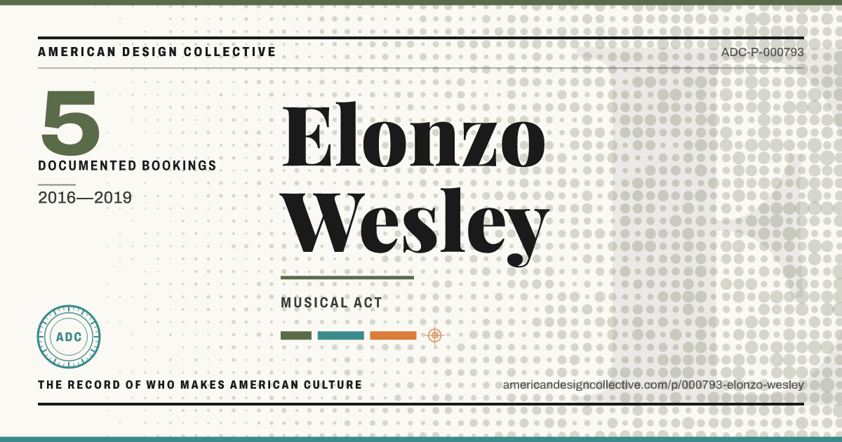 Registry card for Elonzo Wesley: the ADC seal, Elonzo Wesley, and how much is on record.