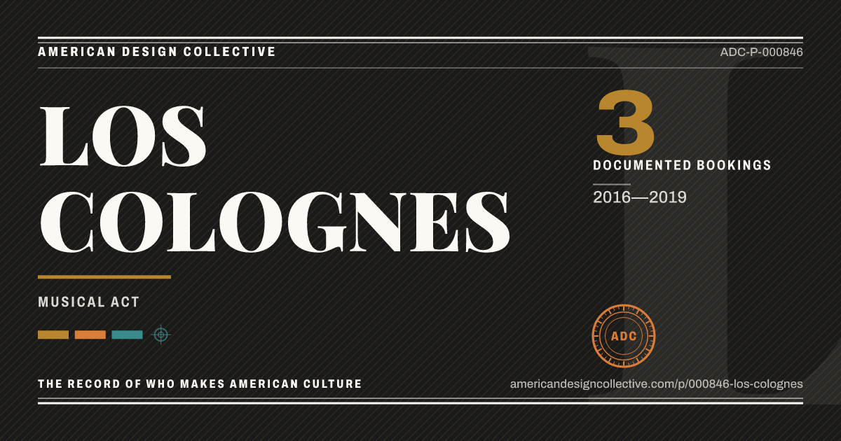Registry card for LOS COLOGNES: the ADC seal, LOS COLOGNES, and how much is on record.