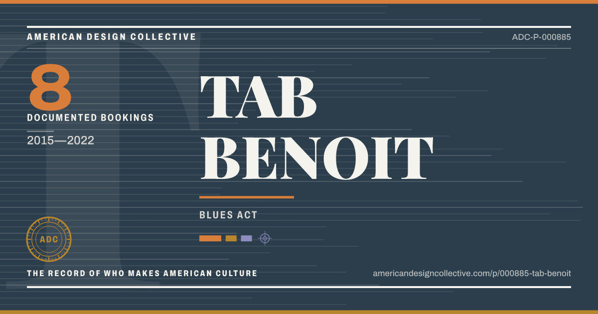Registry card for TAB BENOIT: the ADC seal, TAB BENOIT, and how much is on record.