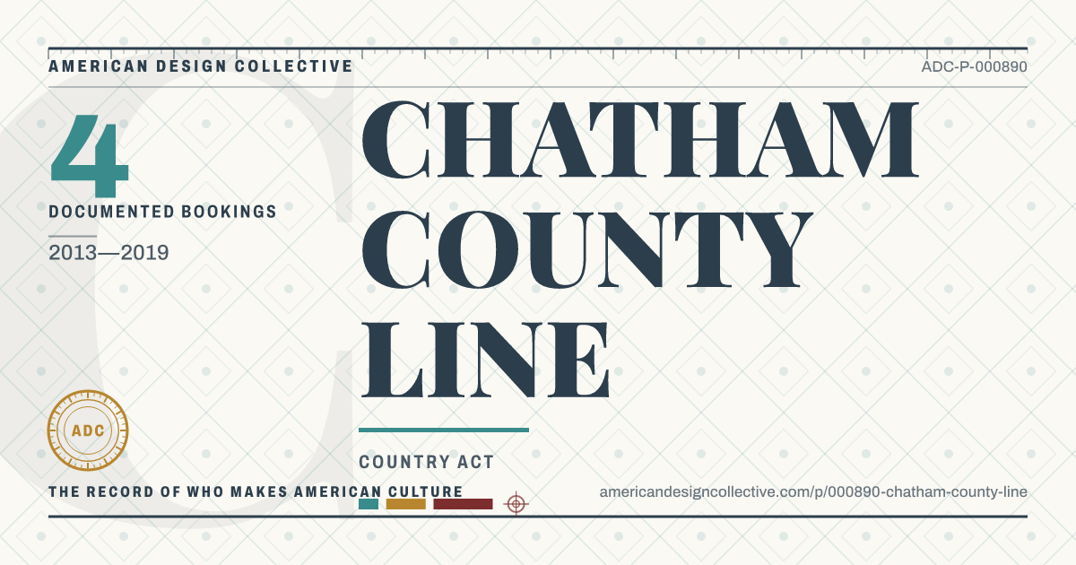 Registry card for CHATHAM COUNTY LINE: the ADC seal, CHATHAM COUNTY LINE, and how much is on record.