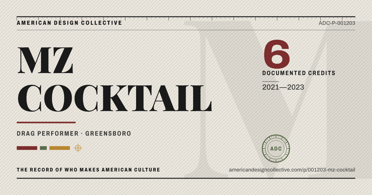 Registry card for MZ COCKTAIL: the ADC seal, MZ COCKTAIL, and how much is on record.