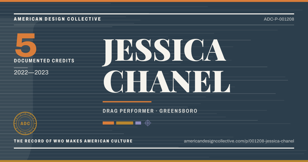 Registry card for JESSICA CHANEL: the ADC seal, JESSICA CHANEL, and how much is on record.