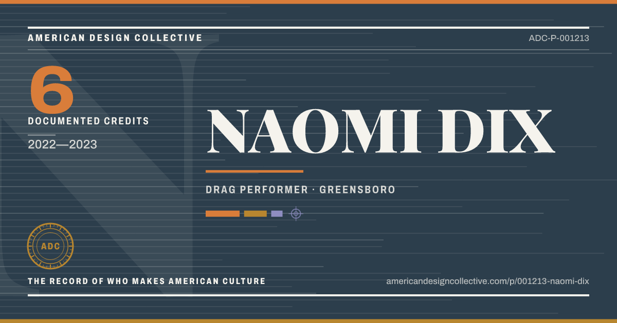 Registry card for NAOMI DIX: the ADC seal, NAOMI DIX, and how much is on record.