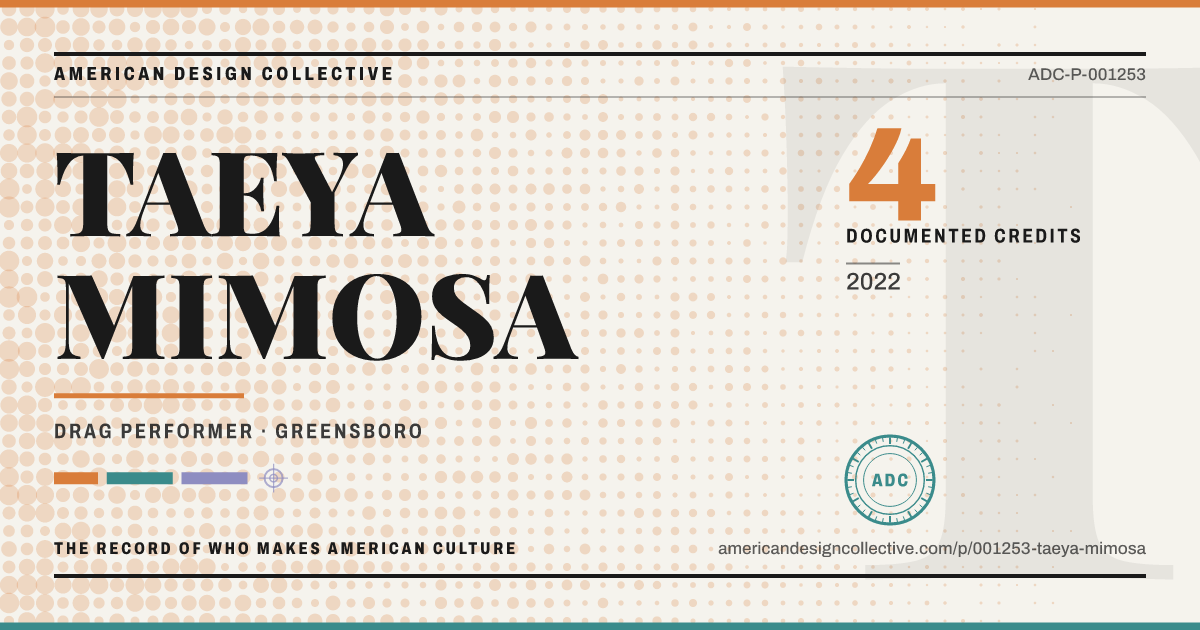 Registry card for TAEYA MIMOSA: the ADC seal, TAEYA MIMOSA, and how much is on record.