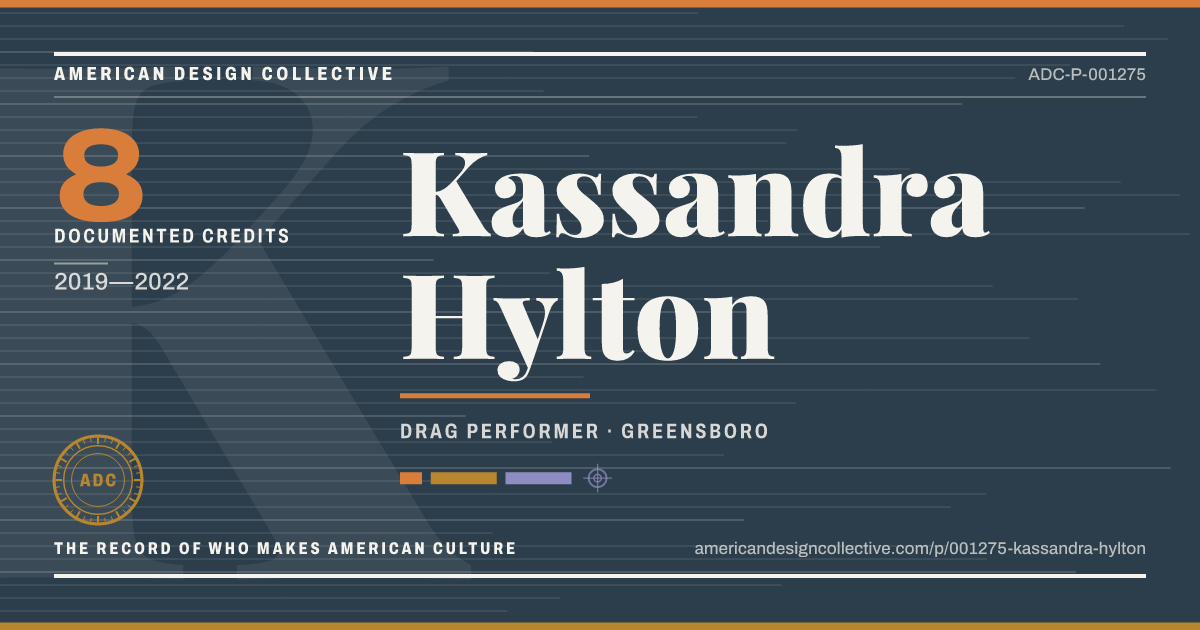 Registry card for Kassandra Hylton: the ADC seal, Kassandra Hylton, and how much is on record.
