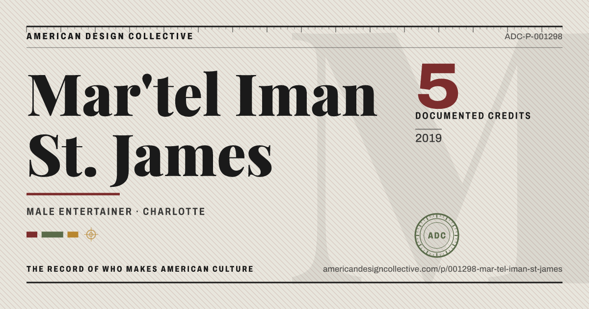Registry card for Mar'tel Iman St. James: the ADC seal, Mar'tel Iman St. James, and how much is on record.