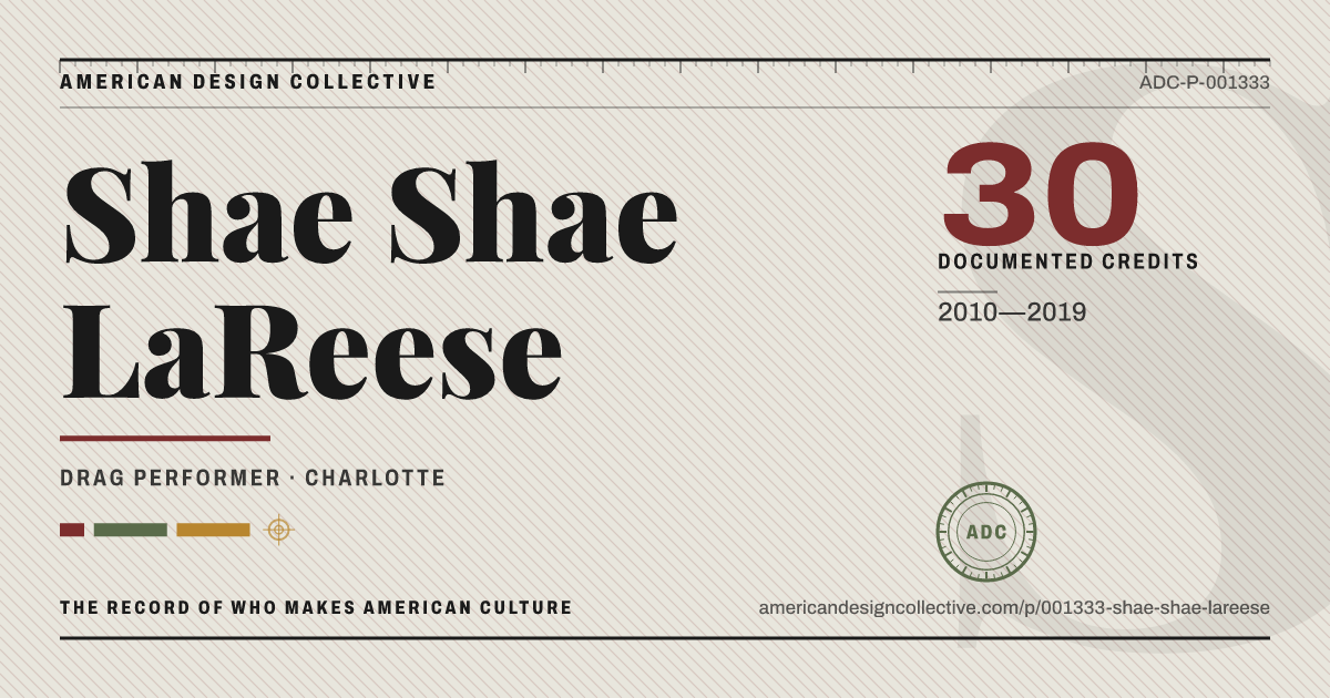 Registry card for Shae Shae LaReese: the ADC seal, Shae Shae LaReese, and how much is on record.