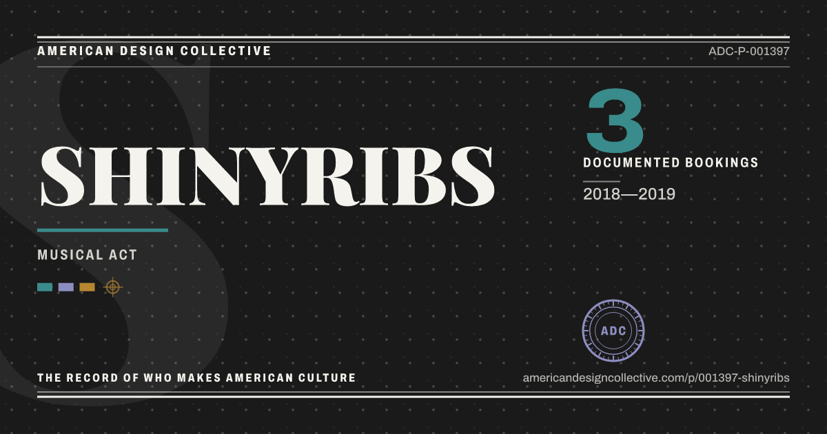 Registry card for SHINYRIBS: the ADC seal, SHINYRIBS, and how much is on record.