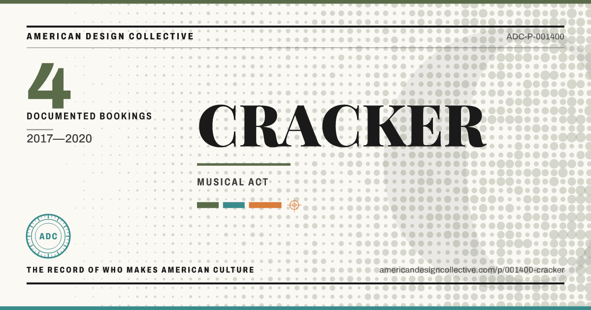 Registry card for CRACKER: the ADC seal, CRACKER, and how much is on record.