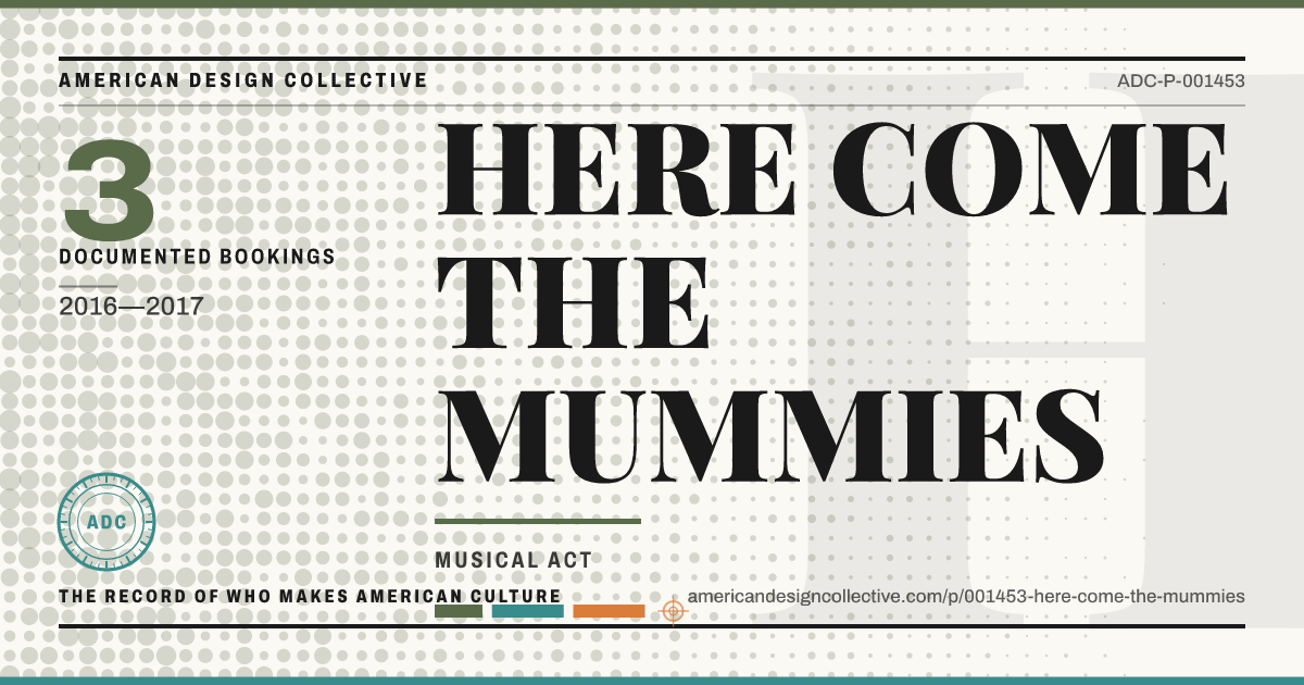 Registry card for HERE COME THE MUMMIES: the ADC seal, HERE COME THE MUMMIES, and how much is on record.