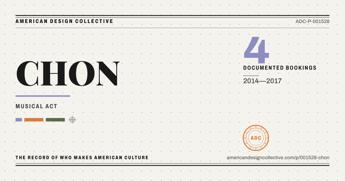Registry card for CHON: the ADC seal, CHON, and how much is on record.