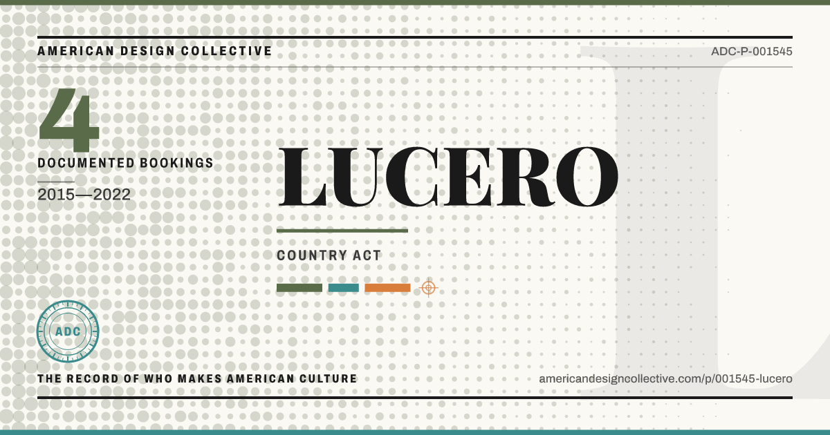 Registry card for LUCERO: the ADC seal, LUCERO, and how much is on record.