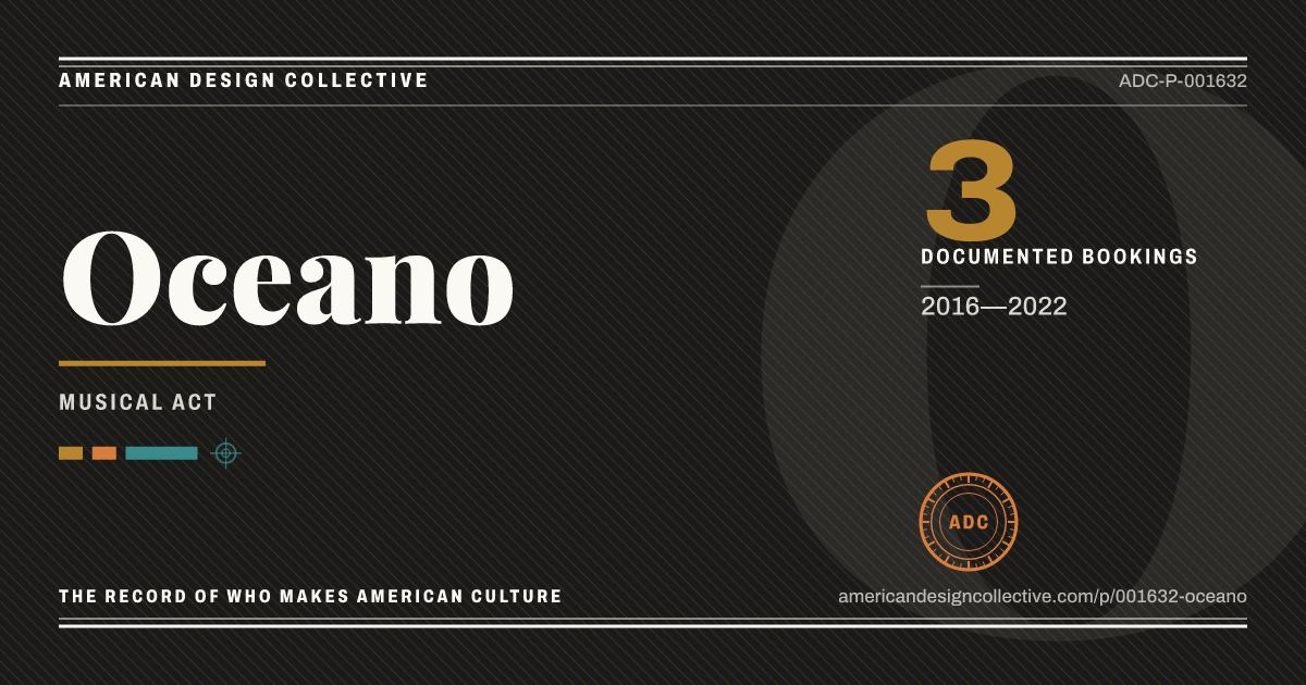 Registry card for Oceano: the ADC seal, Oceano, and how much is on record.