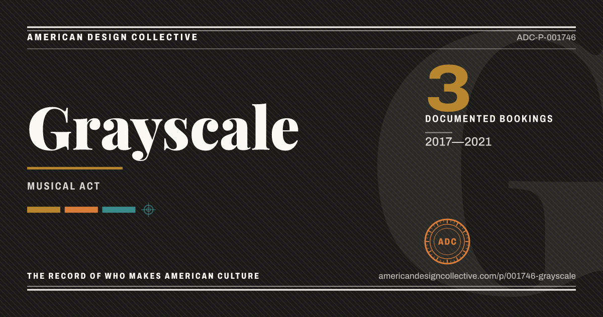 Registry card for Grayscale: the ADC seal, Grayscale, and how much is on record.