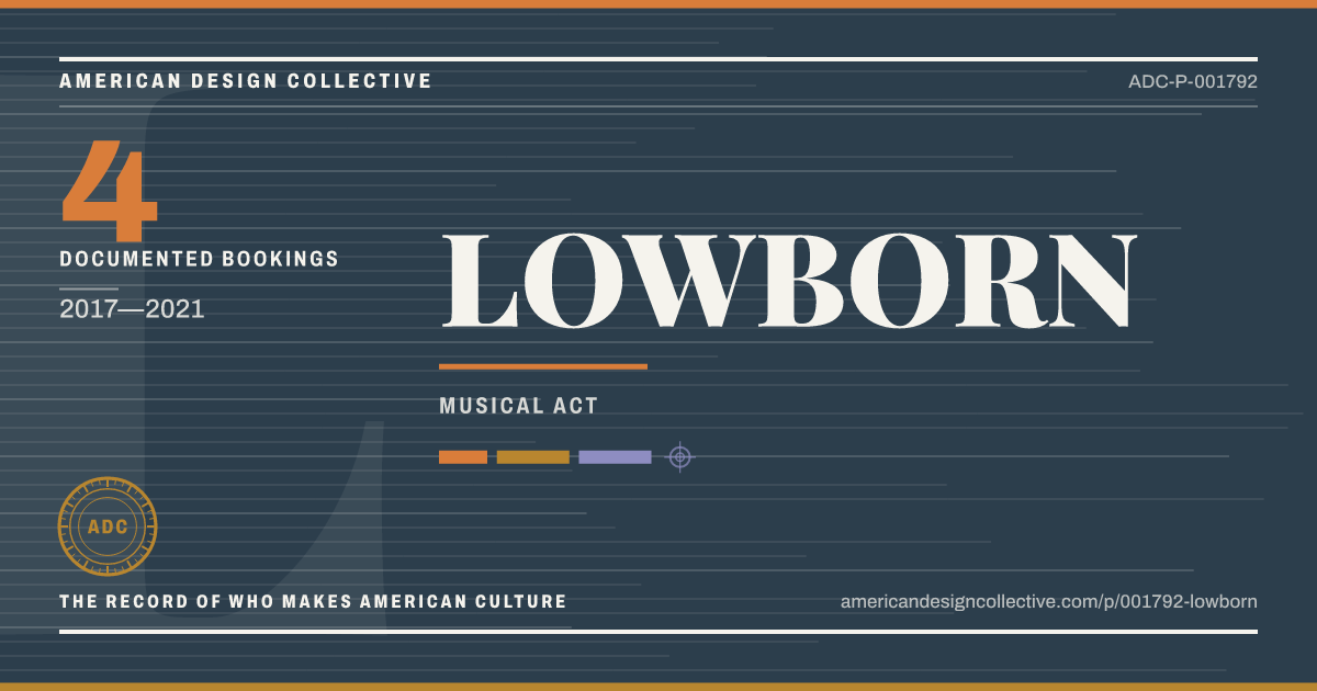 Registry card for LOWBORN: the ADC seal, LOWBORN, and how much is on record.