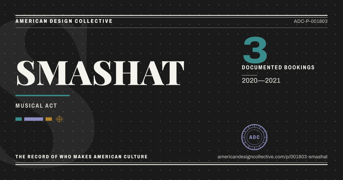 Registry card for SMASHAT: the ADC seal, SMASHAT, and how much is on record.