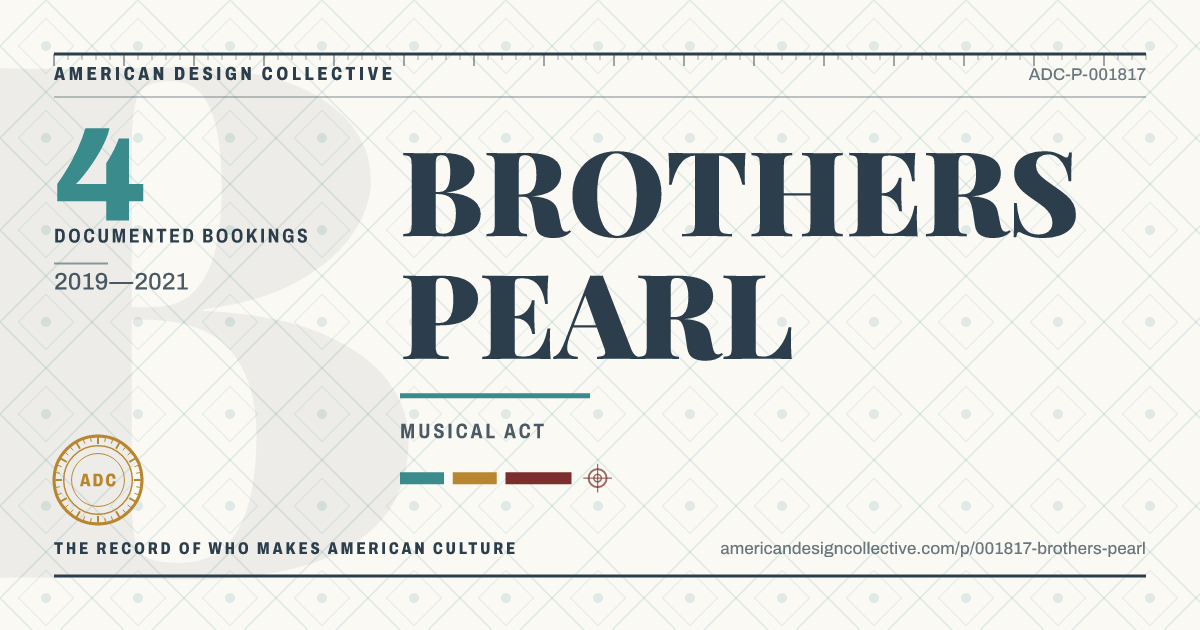 Registry card for BROTHERS PEARL: the ADC seal, BROTHERS PEARL, and how much is on record.