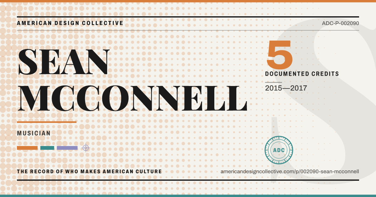 Registry card for SEAN MCCONNELL: the ADC seal, SEAN MCCONNELL, and how much is on record.