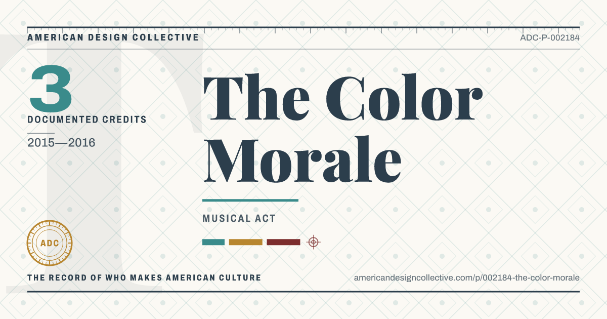Registry card for The Color Morale: the ADC seal, The Color Morale, and how much is on record.