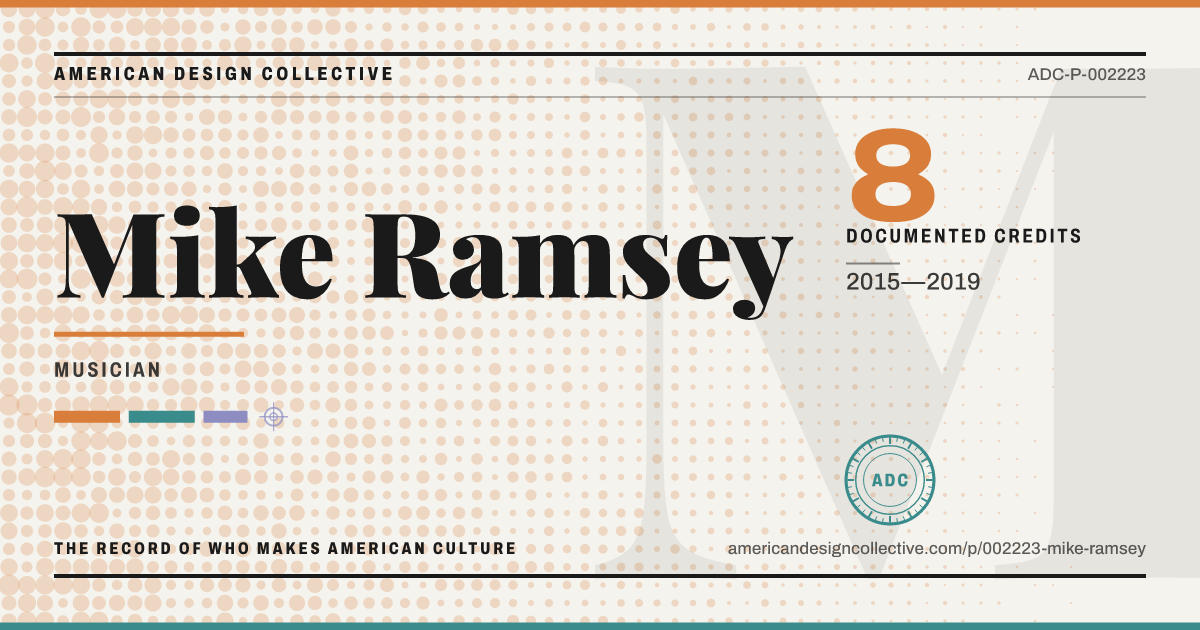 Registry card for Mike Ramsey: the ADC seal, Mike Ramsey, and how much is on record.