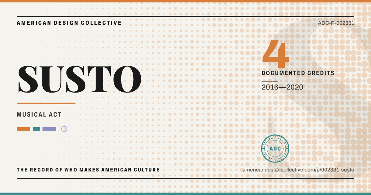 Registry card for SUSTO: the ADC seal, SUSTO, and how much is on record.