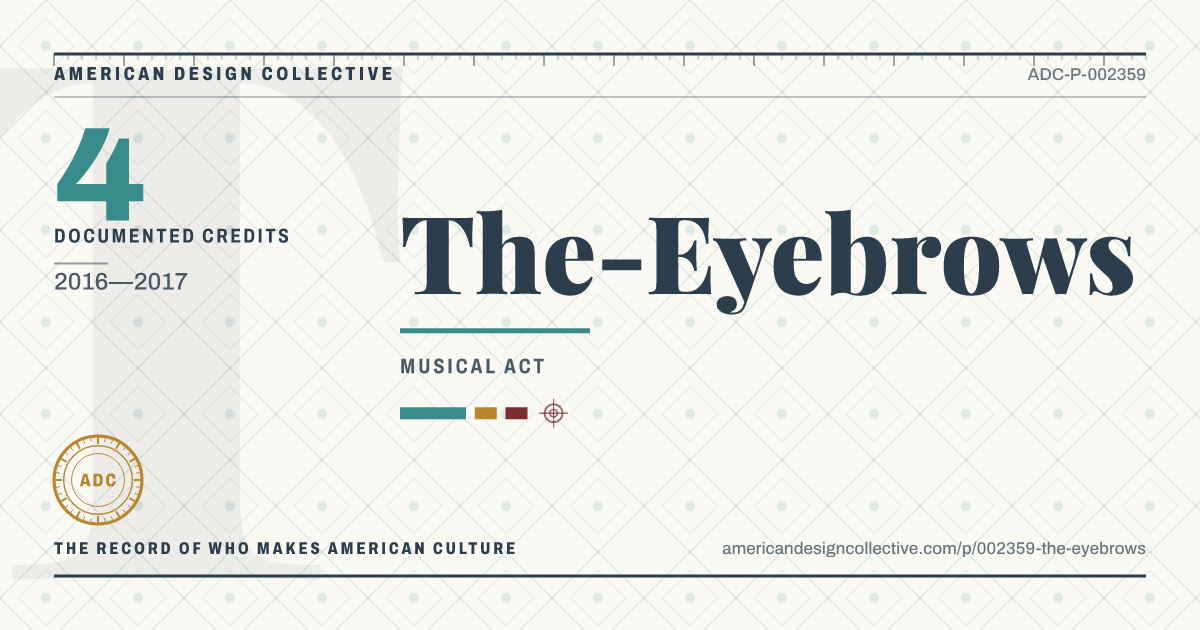 Registry card for The-Eyebrows: the ADC seal, The-Eyebrows, and how much is on record.
