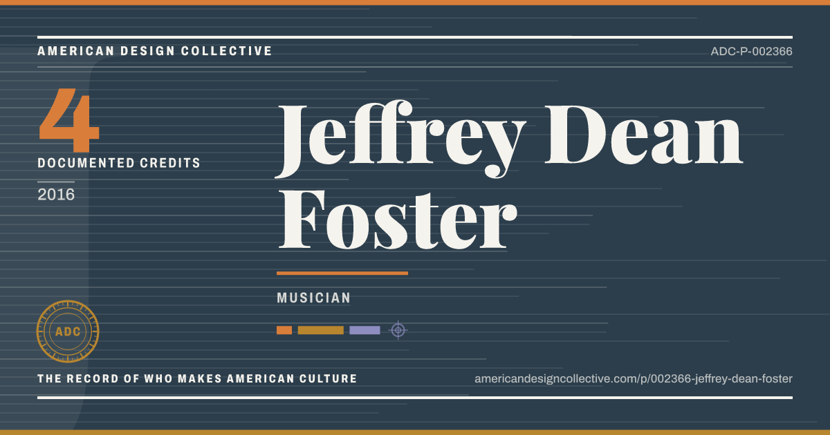 Registry card for Jeffrey Dean Foster: the ADC seal, Jeffrey Dean Foster, and how much is on record.