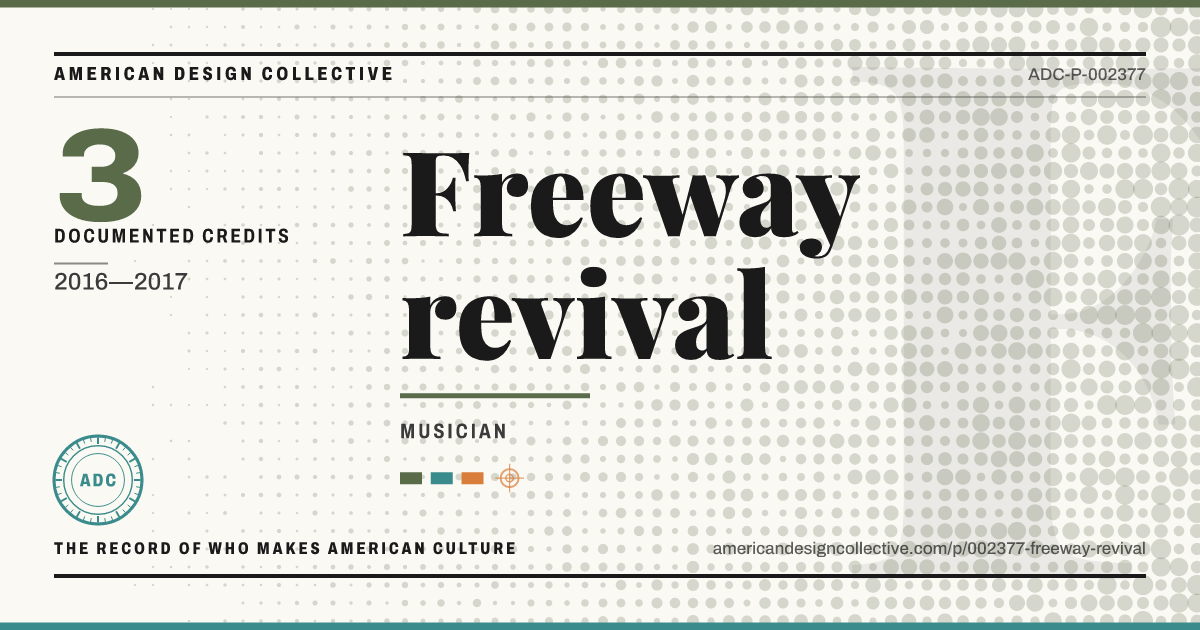 Registry card for Freeway revival: the ADC seal, Freeway revival, and how much is on record.
