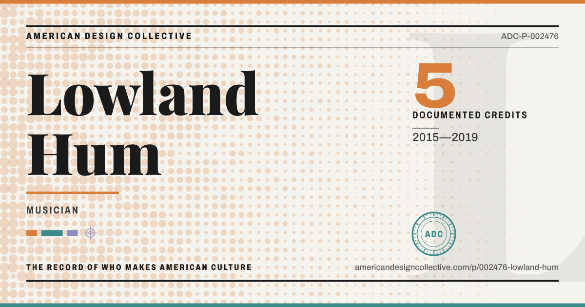 Registry card for Lowland Hum: the ADC seal, Lowland Hum, and how much is on record.