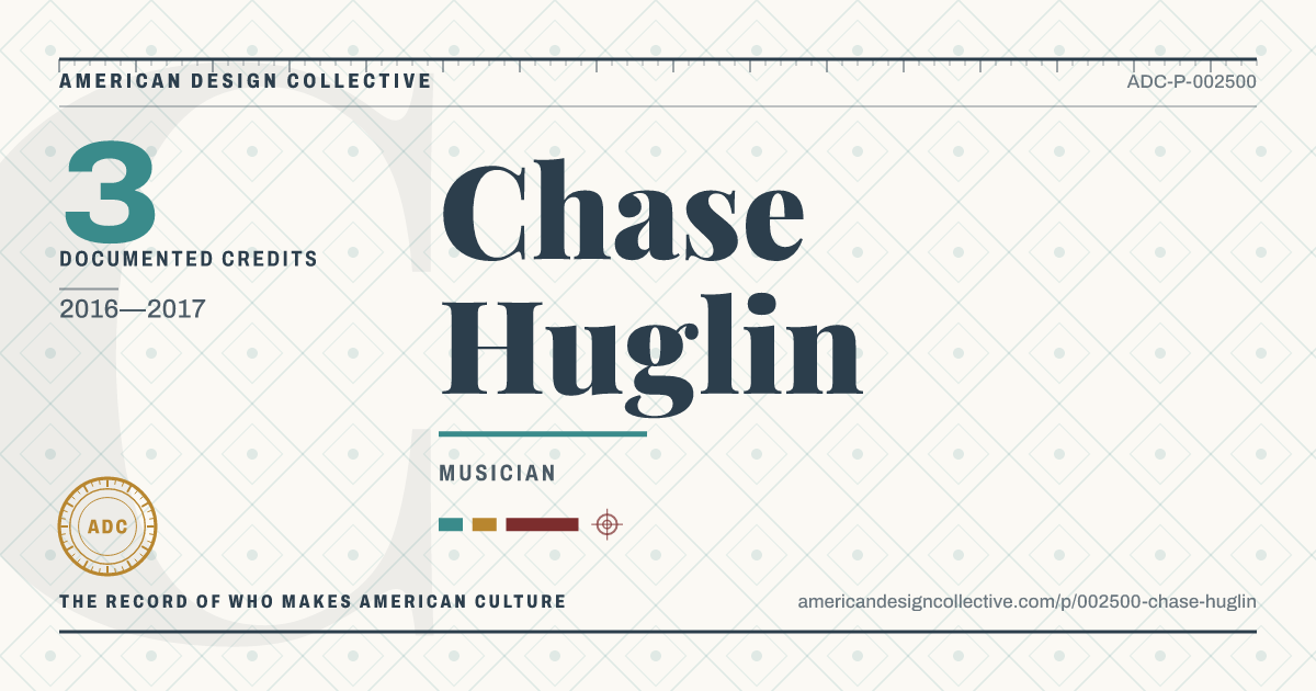 Registry card for Chase Huglin: the ADC seal, Chase Huglin, and how much is on record.
