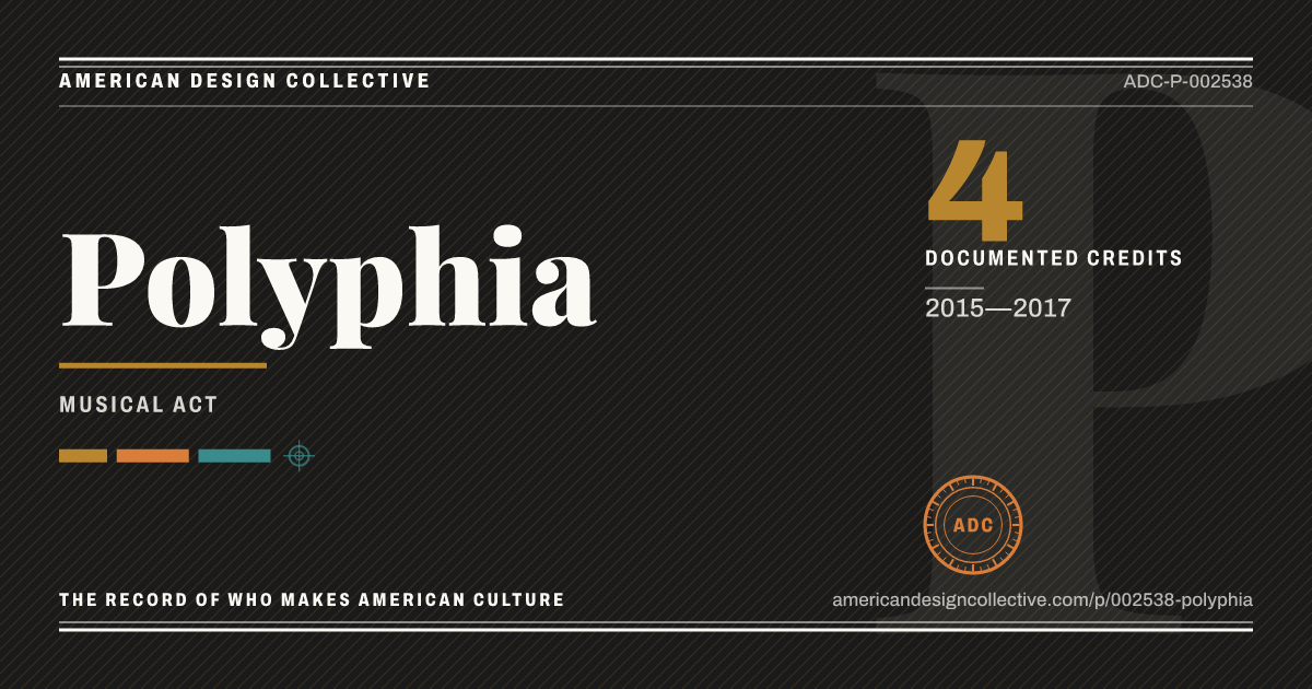 Registry card for Polyphia: the ADC seal, Polyphia, and how much is on record.