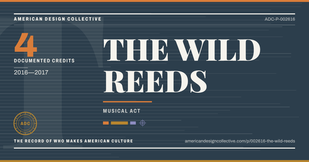 Registry card for THE WILD REEDS: the ADC seal, THE WILD REEDS, and how much is on record.