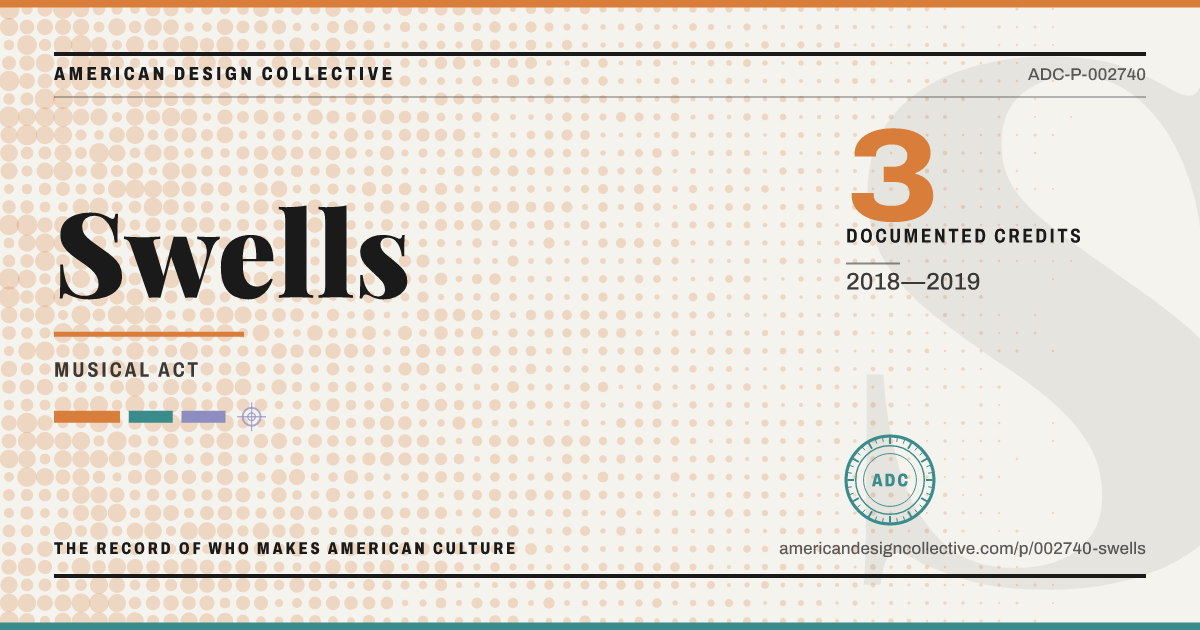 Registry card for Swells: the ADC seal, Swells, and how much is on record.