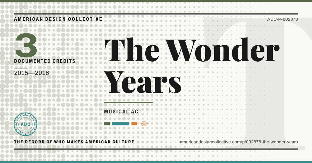 Registry card for The Wonder Years: the ADC seal, The Wonder Years, and how much is on record.